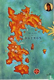 Patmos - Relifkarte der Insel