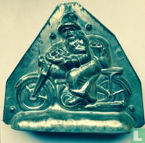 Kerstman op moto