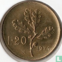Italie 20 lire 1974