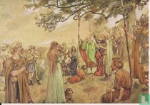 Ludger predikt in de Groninger Gouwen (schoolplaat)