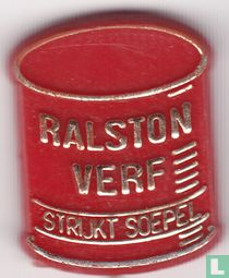 Ralston verf strijkt soepel [gold on red]