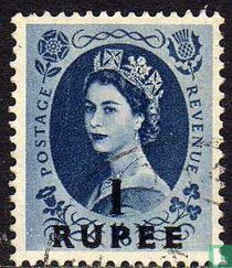 La Reine Elizabeth II, avec surcharge