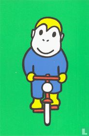 Aap (?) op fiets