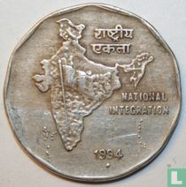 Inde 2 roupies 1994 (Bombay)