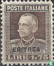King Victor Emanuel III, with overprint 