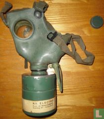 Gasmaske, Gasfilterkanister und Tasche für die niederländische freiwillige Zivilgarde