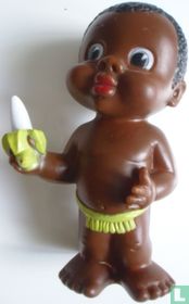 Afrikaans kindje met banaan 