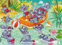 Happy Hippos maxi puzzel