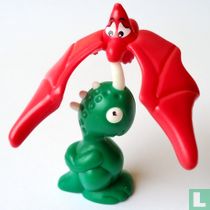 Dinosaur and bat