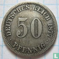 Duitse Rijk 50 pfennig 1877 (A - type 1)