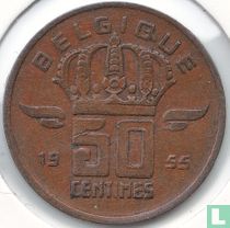België 50 centime 1955 (type 2)