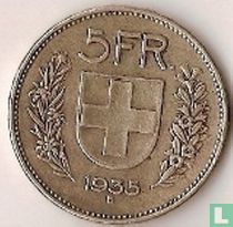 Schweiz 5 Franc 1935
