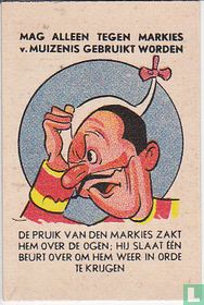 Mag alleen tegen Markies v. Muizenis gebruikt worden ( De pruik van den markies zakt af) 