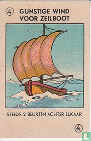 Gunstige wind voor zeilboot