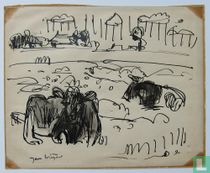 Jan Wiegers-pâturage des vaches, ca. 1935