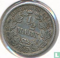 Empire allemand ½ mark 1907 (F)