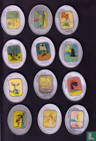 Israel  12 Tribes of Israel - Silver Set (Salvador Dali) 1993-1996