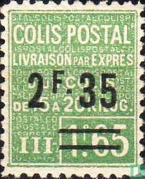 Pakketpost, met opdruk