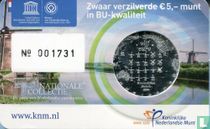 Netherlands 5 euro 2014 (coincard - BU) "Kinderdijk windmills"