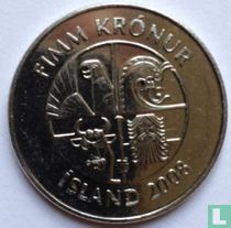 Islande 5 krónur 2008