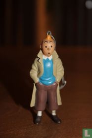 Kuifje met regenjas