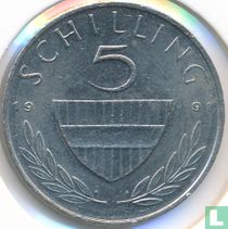Autriche 5 schilling 1991