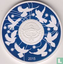 Kyrgyzstan 10 som 2015 (PROOF) "70th Anniversary of the End of World War II"