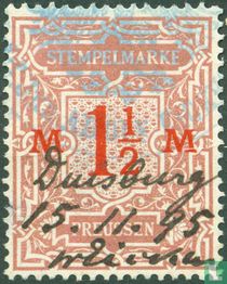 Grand chiffre imprimé en rouge