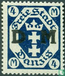Stadswapen met opdruk DM