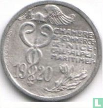 Nice & des Alpes-Maritimes 10 centimes 1920 (coin alignment)