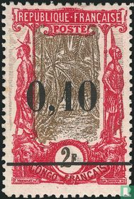 Coconut palms avenue, with overprint
