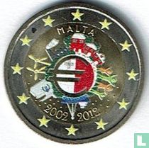 Malta 2 euro 2012 (met grote vlag in het midden) "10 Years of Euro Cash"