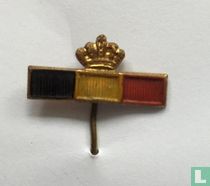 Belgium flag with crown