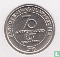 Venezuela 50 céntimos 2010 "70th anniversary Central Bank of Venezuela"