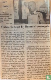 Serie uitgifte Bommel postzegel