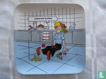 Plate 19 x 19 cm - Sidonia does the dishes!
