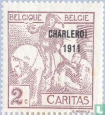 Caritas, avec surcharge "CHARLEROI 1911"