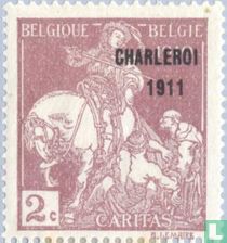Caritas, avec surcharge "CHARLEROI 1911"