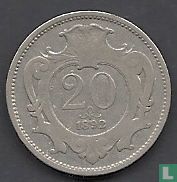 Austria 20 heller 1892