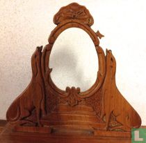 Cadre photo en bois avec des chiens sur les deux faces