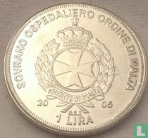 Maltezer Orde 1 lira 2005 "Johannes Paulus II - Portret van paus"