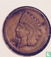 USA  Indian-head token 1803