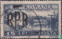 Port city of Constanta, with overprint RPR