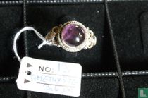 Bague en argent (925) et Amethyste (n°13)