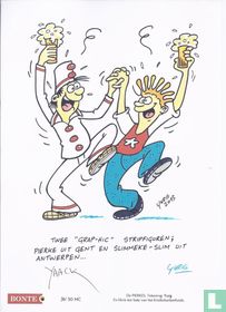 Deux-hic personnages de dessins animés blague