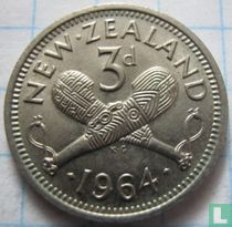 Nouvelle-Zélande 3 pence 1964 acheter