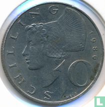 Austria 10 schilling 1980