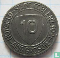 Coblence 10 pfennig 1921 "Johann Joseph von Görres"