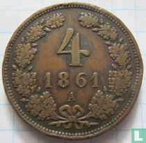 Austria 4 kreuzer 1861 (A)