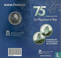 Espagne 30 euro 2013 (folder) "75ème anniversaire du roi Juan Carlos IerI"